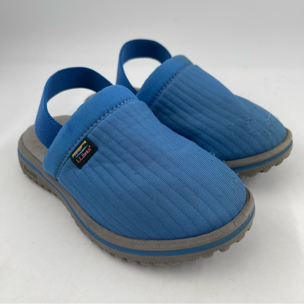 LL Bean Unisex Kids Blue Mule Slippers Sandals - Size 10/11 - Picture 11 of 11